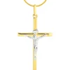 Złota zawieszka - krzyż