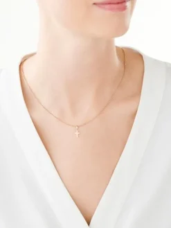 Złota zawieszka - krzyż