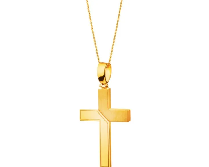 Złota zawieszka - krzyż