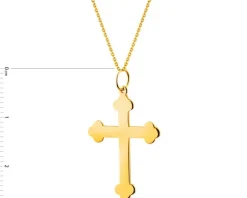 Złota zawieszka - krzyż