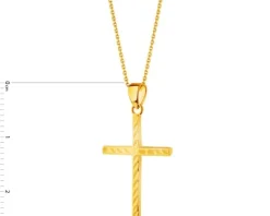 Złota zawieszka - krzyż