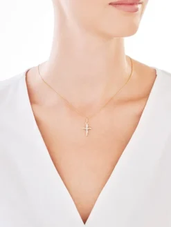 Złota zawieszka  - Krzyż