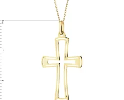 Złota zawieszka - krzyż