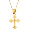 Złota zawieszka - krzyż