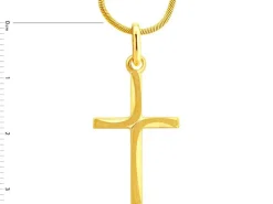 Złota zawieszka - krzyż