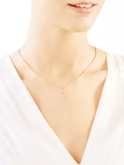 Złota zawieszka - krzyż