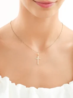 Złota zawieszka - krzyż