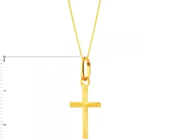 Złota zawieszka - krzyż