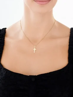 Złota zawieszka - krzyż