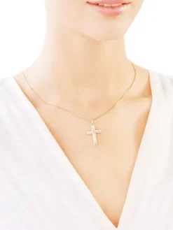 Złota zawieszka - Krzyż