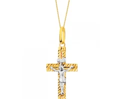 Złota zawieszka - krzyż