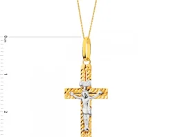Złota zawieszka - krzyż