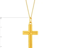 Złota zawieszka - krzyż