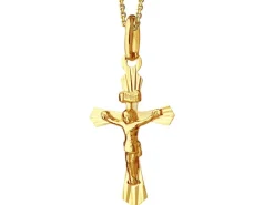 Złota zawieszka - krzyż