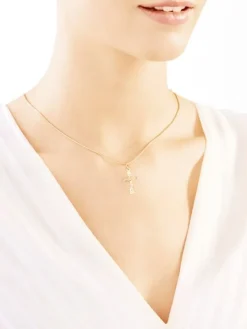 Złota zawieszka - krzyż