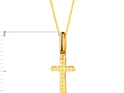 Złota zawieszka - krzyż