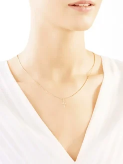 Złota zawieszka - krzyż