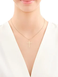 Złota zawieszka - krzyż