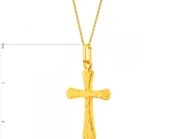 Złota zawieszka - Krzyż
