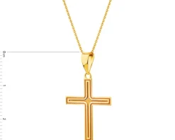 Złota zawieszka - krzyż