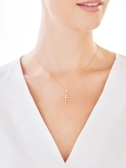 Złota zawieszka  - Krzyż