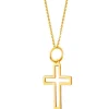 Złota zawieszka - krzyż