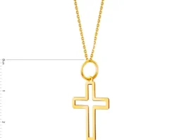 Złota zawieszka - krzyż