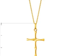 Złota zawieszka - krzyż