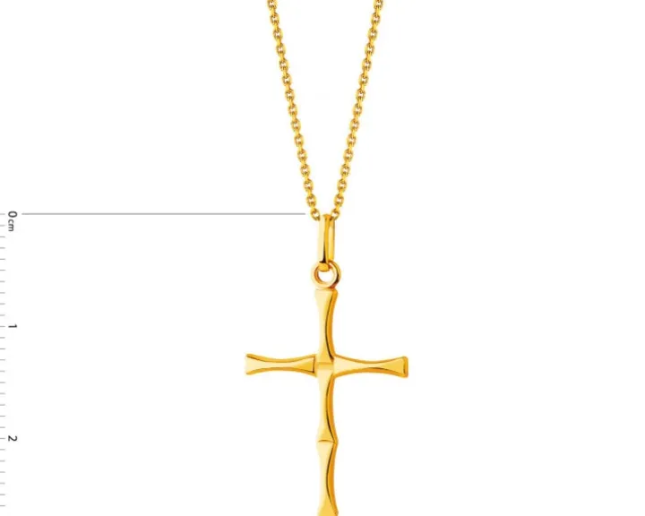 Złota zawieszka - krzyż