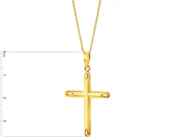 Złota zawieszka - krzyż
