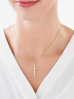 Złota zawieszka - krzyż