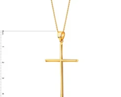Złota zawieszka - krzyż