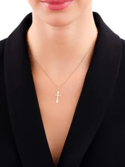 Złota zawieszka - krzyż