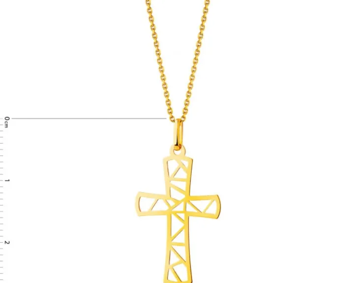 Złota zawieszka - krzyż