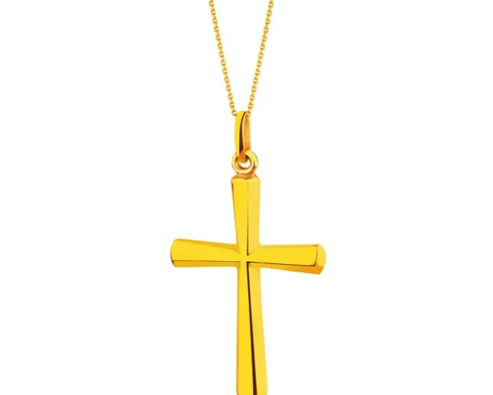 Złota zawieszka - krzyż