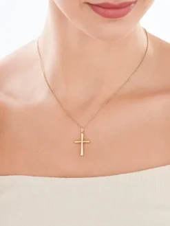 Złota zawieszka - krzyż