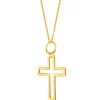Złota zawieszka - krzyż