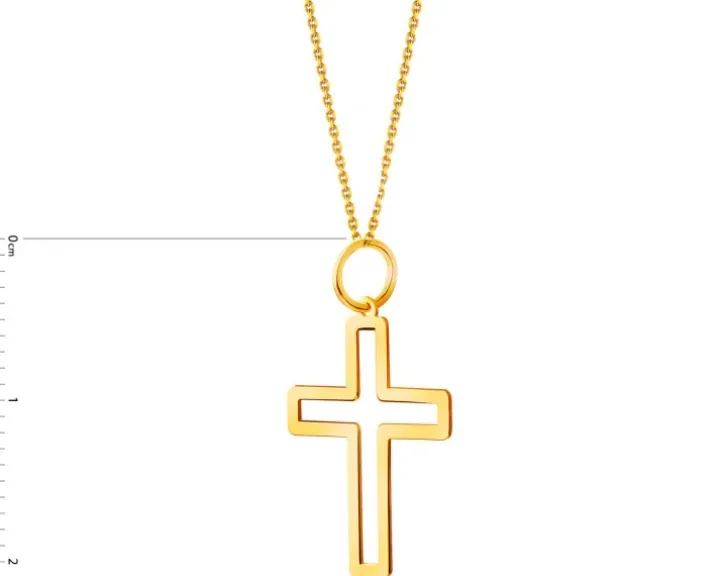 Złota zawieszka - krzyż