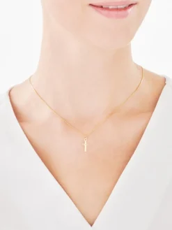 Złota zawieszka - Krzyż