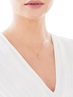 Złota zawieszka - krzyż