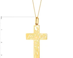 Złota zawieszka - krzyż
