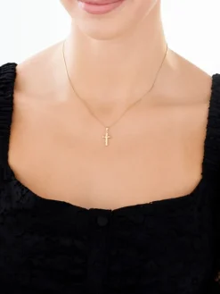 Złota zawieszka - krzyż