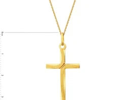 Złota zawieszka - krzyż