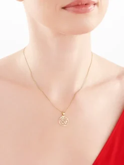 Złota zawieszka - kwiat