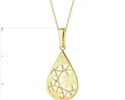 Złota zawieszka - kwiaty