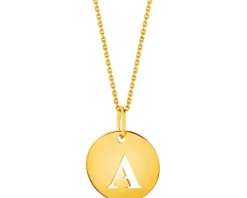 Złota zawieszka - litera A