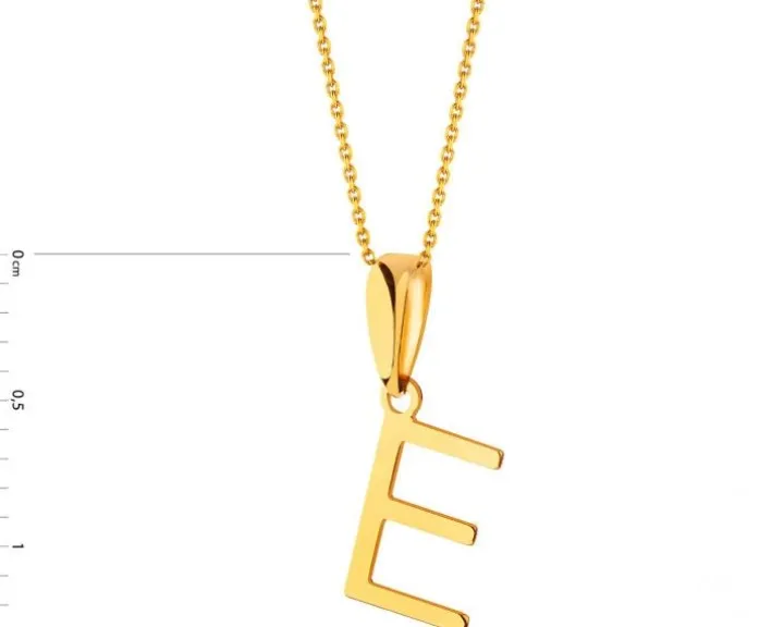 Złota zawieszka - litera E