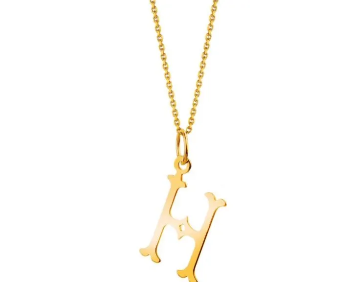 Złota zawieszka - litera H