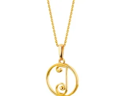 Złota zawieszka - litera J