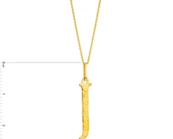 Złota zawieszka - litera  J